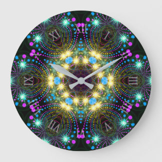 Reloj Redondo Grande Pared de espuma de estrella de Guay Groovy Blackli
