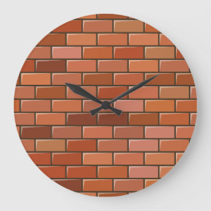 Reloj Redondo Grande pared de ladrillo