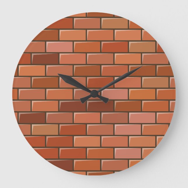 Reloj Redondo Grande pared de ladrillo (Anverso)