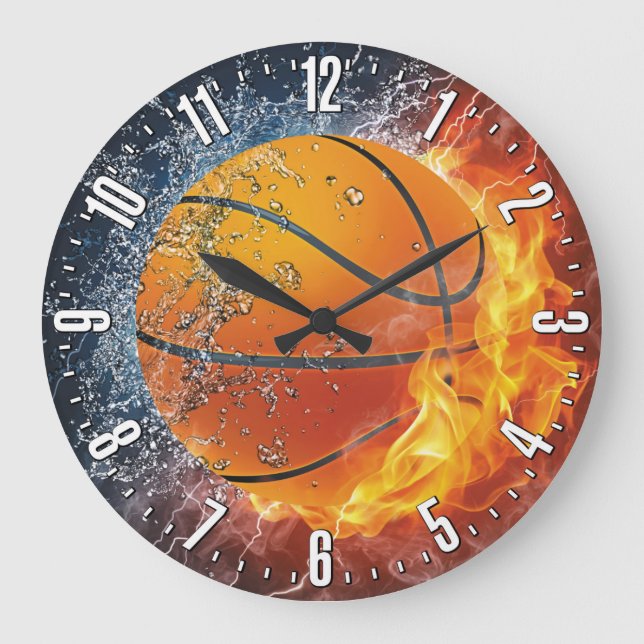 Reloj Redondo Grande Pared decorativa del baloncesto (Anverso)