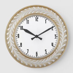 Reloj Redondo Grande Pared elegante Art Deco