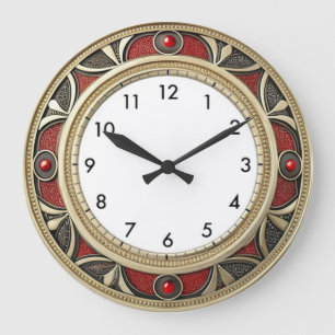 Reloj Redondo Grande Pared elegante Art Deco