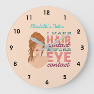 Reloj Redondo Grande Pared Personalizado del salón RETRO de Hair Stylis