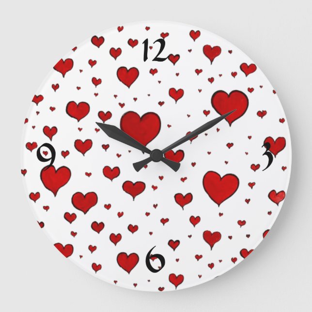 Reloj Redondo Grande Pared To Wall Love Wall Wall Clock (Anverso)
