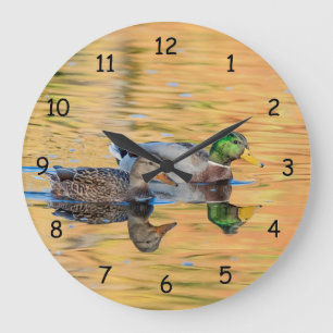 Reloj Redondo Grande Pareja de Mallards