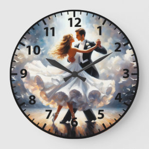 Reloj Redondo Grande Parejas de baile de salón Swing Dance