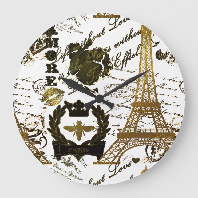 Reloj Redondo Grande París: Viaje Eiffel del La (Anverso)
