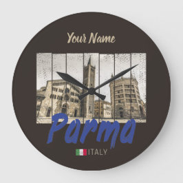 Reloj Redondo Grande Parma Emilia-Romagna Italy Vintage Souvenir