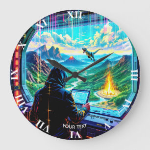 Reloj Redondo Grande Parque de diversiones fantástico y lindo