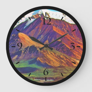 Reloj Redondo Grande Parque nacional Vintage USA Alaska Mt Mckinley