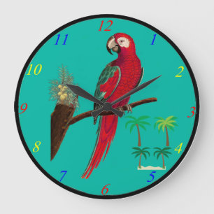 Reloj Redondo Grande Parrot Wall Clock