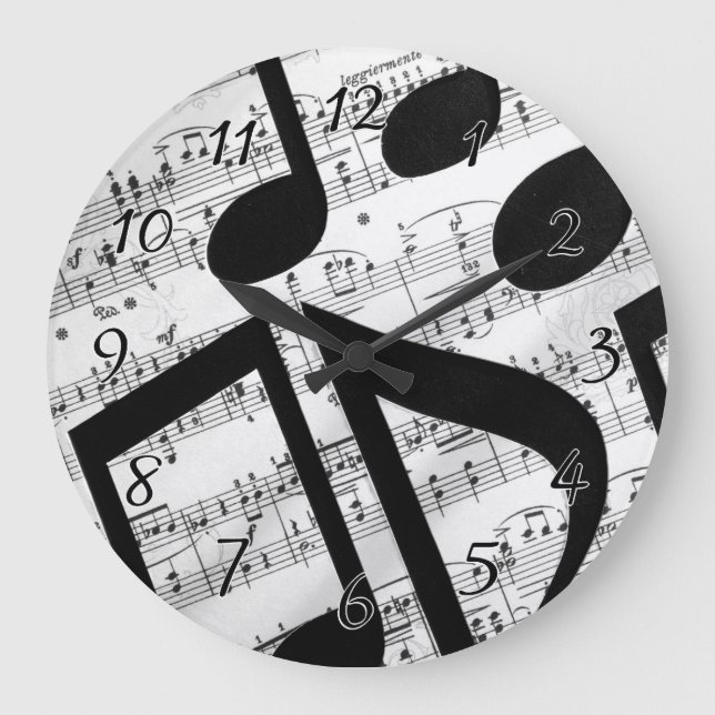 Reloj Redondo Grande Partitura artsy (Anverso)