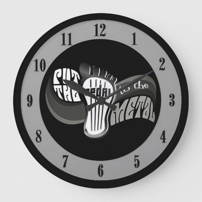 Reloj Redondo Grande Pasar Al Metalizado (Anverso)