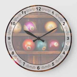 Reloj Redondo Grande Pasatiempo - Billar - Juguemos billar