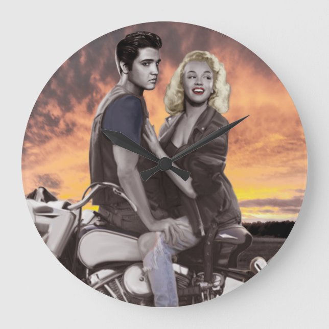 Reloj Redondo Grande Paseo de la puesta del sol (Anverso)