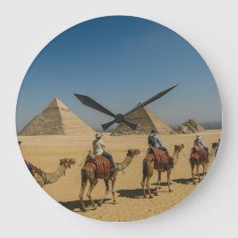 Reloj Redondo Grande Paseo en camello por el desierto de las pirámides