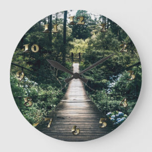 Reloj Redondo Grande Paseo Marítimo Por El Bosque