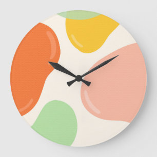Reloj Redondo Grande Pastel Bubbles