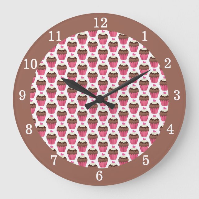 Reloj Redondo Grande Pastel de tarta dulce postre dulce Panadería (Anverso)
