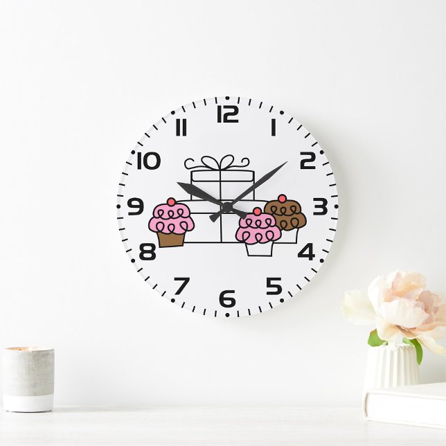 Reloj Redondo Grande Pastel y caja de regalo para la celebración de dul (Subido por el creador)