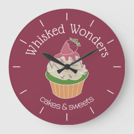 Reloj Redondo Grande Pastelero de Panadería de Cupcakes