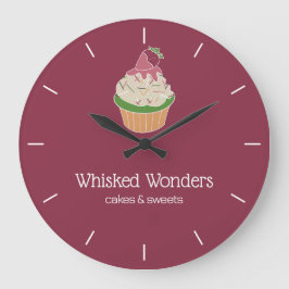 Reloj Redondo Grande Pastelero de Panadería de Cupcakes