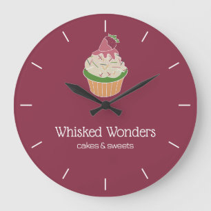 Reloj Redondo Grande Pastelero de Panadería de Cupcakes
