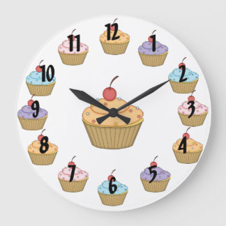 Reloj Redondo Grande Pasteles con salpicaduras
