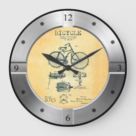 Reloj Redondo Grande Patente de bicicleta 444258 ~ P. W. Tillinghast ~