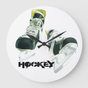 Reloj Redondo Grande Patines del hockey