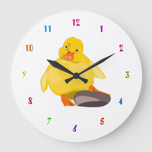 Reloj Redondo Grande Pato amarillo chiquito - (Anverso)