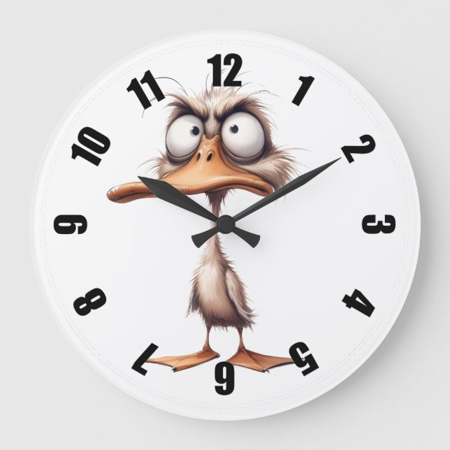 Reloj Redondo Grande Pato caprichoso (Anverso)