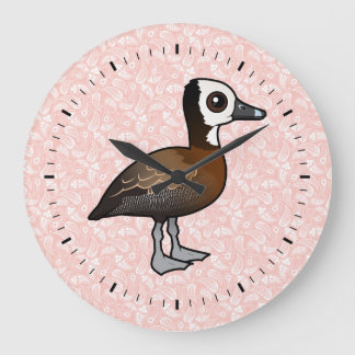 Reloj Redondo Grande Pato silbato de cara blanca