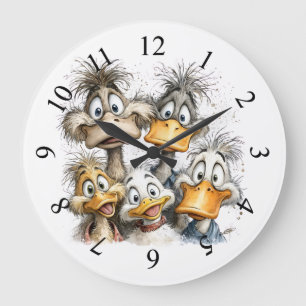 Reloj Redondo Grande Patos caprichosos