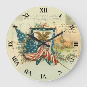 Reloj Redondo Grande Patriotic Clock - Glory Guards