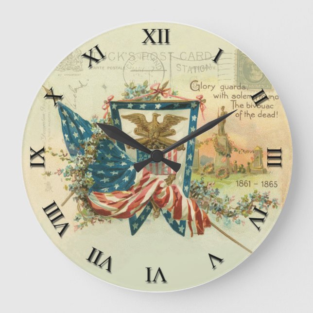 Reloj Redondo Grande Patriotic Clock - Glory Guards (Anverso)