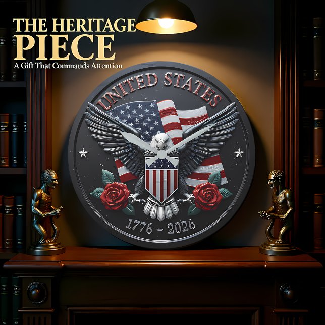 Reloj Redondo Grande Patriotic Eagle United States (Subido por el creador)