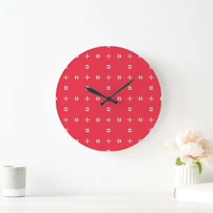 Reloj Redondo Grande Patrón 09 de caracteres de vacaciones para navidad