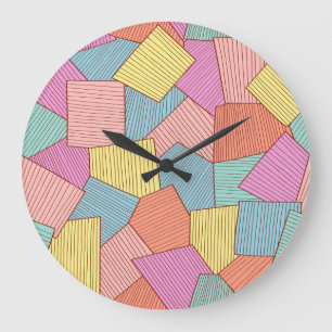 Reloj Redondo Grande Patrón abstracto