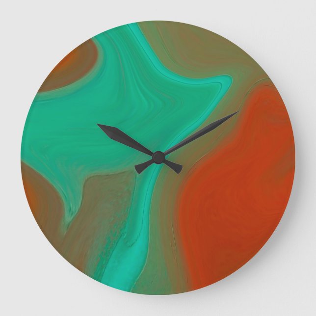 Reloj Redondo Grande patrón abstracto (Anverso)