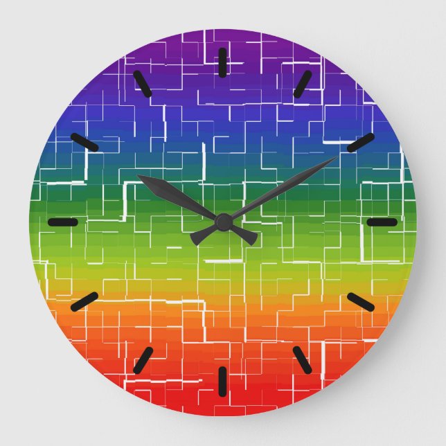 Reloj Redondo Grande Patrón arcoiris de Guay (Anverso)