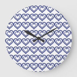 Reloj Redondo Grande Patrón azul