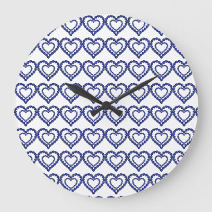 Reloj Redondo Grande Patrón azul