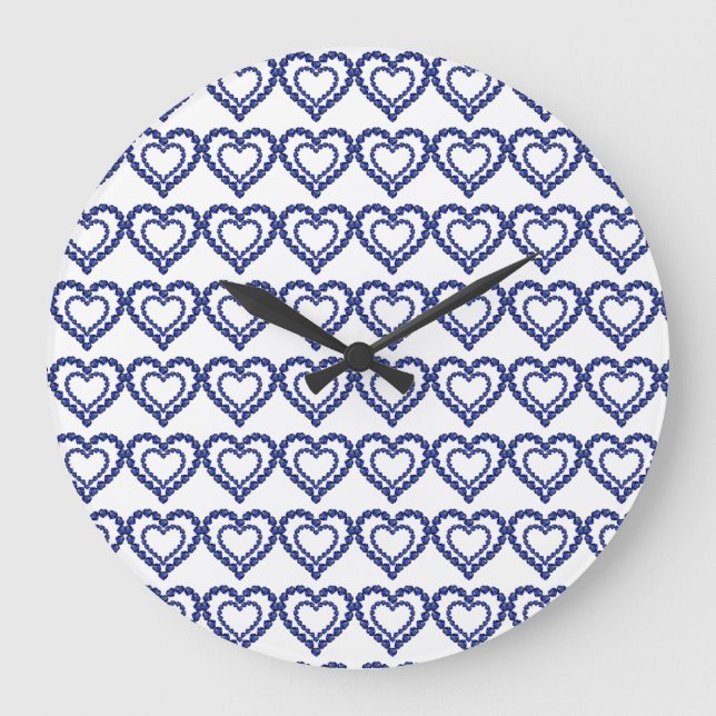 Reloj Redondo Grande Patrón azul (Anverso)