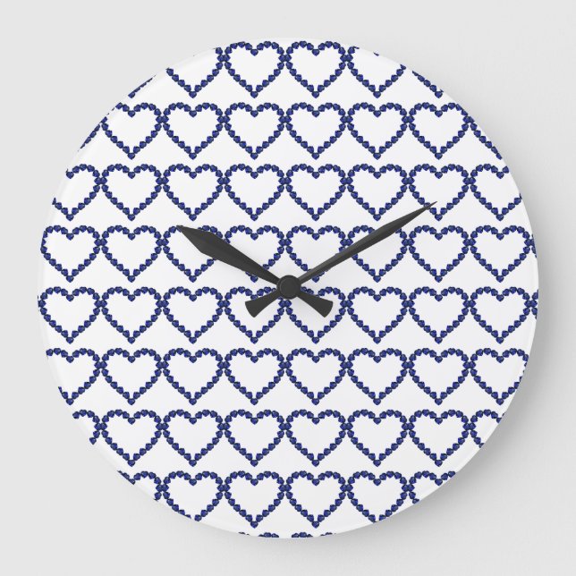 Reloj Redondo Grande Patrón azul (Anverso)