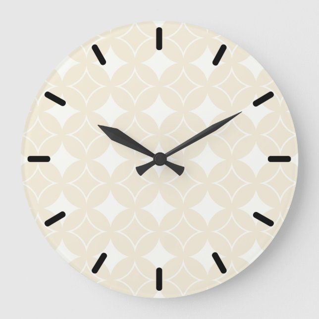 Reloj Redondo Grande Patrón Beige-Shipo (Anverso)