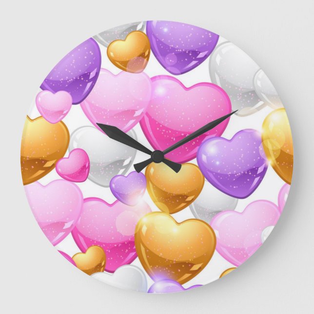 Reloj Redondo Grande Patrón cardíaco (Anverso)