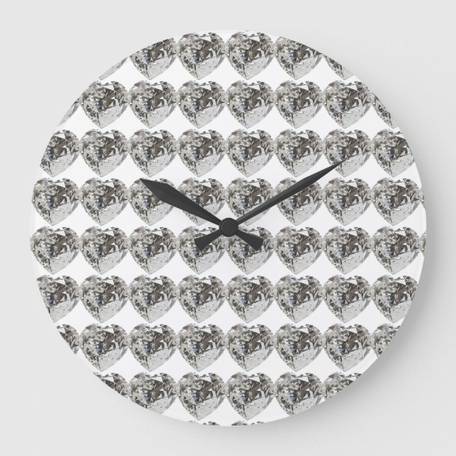 Reloj Redondo Grande Patrón cardíaco (Anverso)