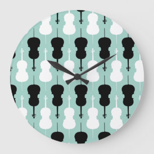 Reloj Redondo Grande Patrón Cello - Verde azulado