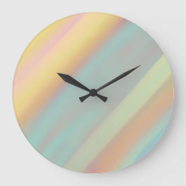 Reloj Redondo Grande Patrón de acuarela verde azul